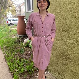 Vintage red and white pin striped dress!